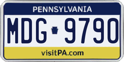 PA license plate MDG9790