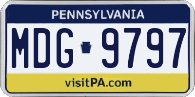 PA license plate MDG9797