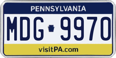 PA license plate MDG9970