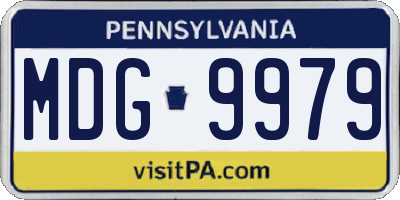 PA license plate MDG9979