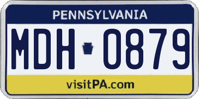 PA license plate MDH0879