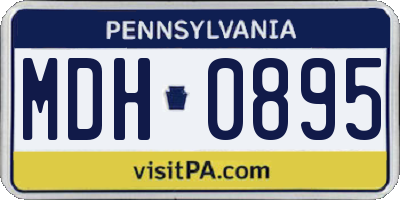 PA license plate MDH0895