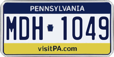 PA license plate MDH1049