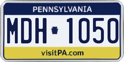 PA license plate MDH1050