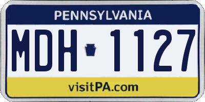 PA license plate MDH1127