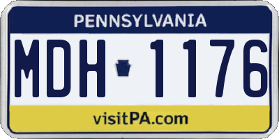 PA license plate MDH1176