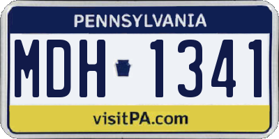 PA license plate MDH1341