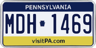 PA license plate MDH1469