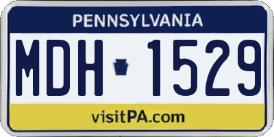 PA license plate MDH1529