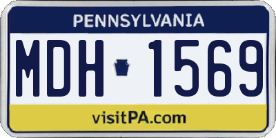 PA license plate MDH1569