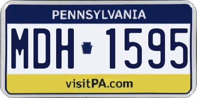 PA license plate MDH1595