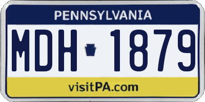 PA license plate MDH1879