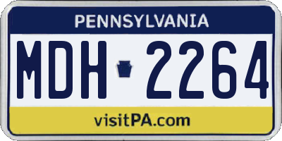 PA license plate MDH2264