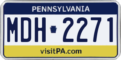 PA license plate MDH2271