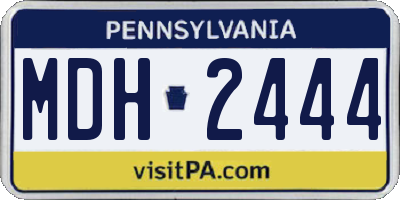 PA license plate MDH2444
