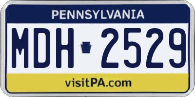 PA license plate MDH2529