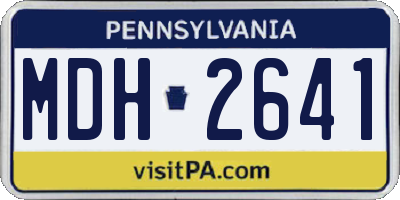 PA license plate MDH2641