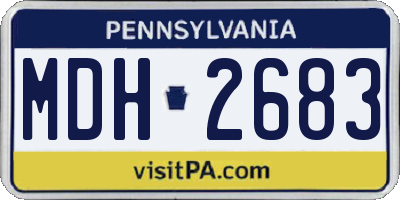 PA license plate MDH2683