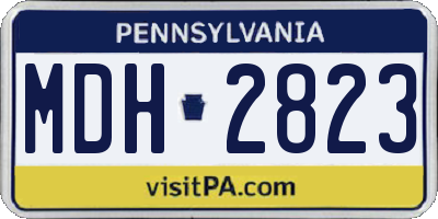 PA license plate MDH2823