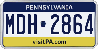 PA license plate MDH2864