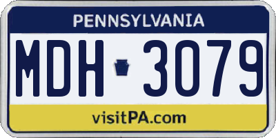 PA license plate MDH3079