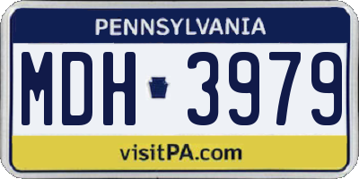 PA license plate MDH3979