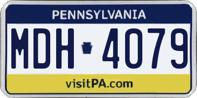 PA license plate MDH4079