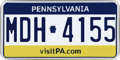 PA license plate MDH4155
