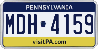 PA license plate MDH4159