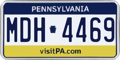 PA license plate MDH4469