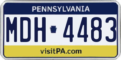 PA license plate MDH4483