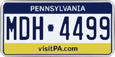PA license plate MDH4499