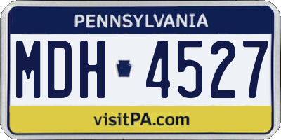 PA license plate MDH4527