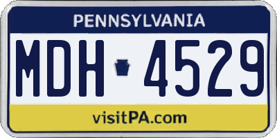 PA license plate MDH4529