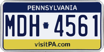PA license plate MDH4561