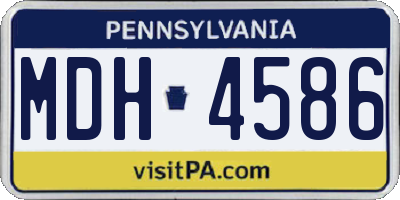 PA license plate MDH4586