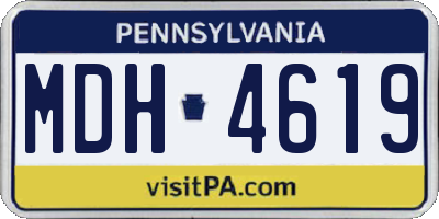 PA license plate MDH4619