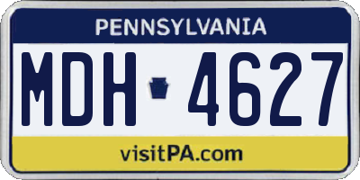 PA license plate MDH4627