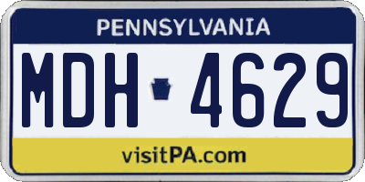 PA license plate MDH4629