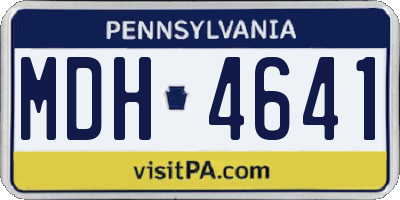 PA license plate MDH4641