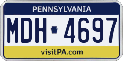 PA license plate MDH4697