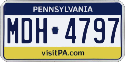 PA license plate MDH4797