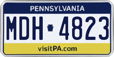 PA license plate MDH4823