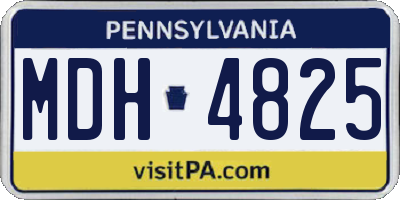 PA license plate MDH4825