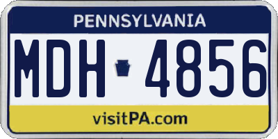 PA license plate MDH4856