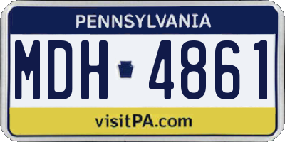 PA license plate MDH4861