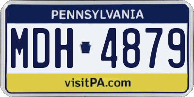 PA license plate MDH4879