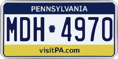 PA license plate MDH4970