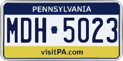 PA license plate MDH5023