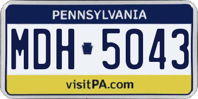 PA license plate MDH5043